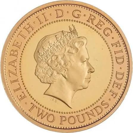 2007 Two Pound Gold Proof Coin, Abolition of Slave Trade, 16g 22ct gold, Queen Elizabeth II, numismatic collectible.