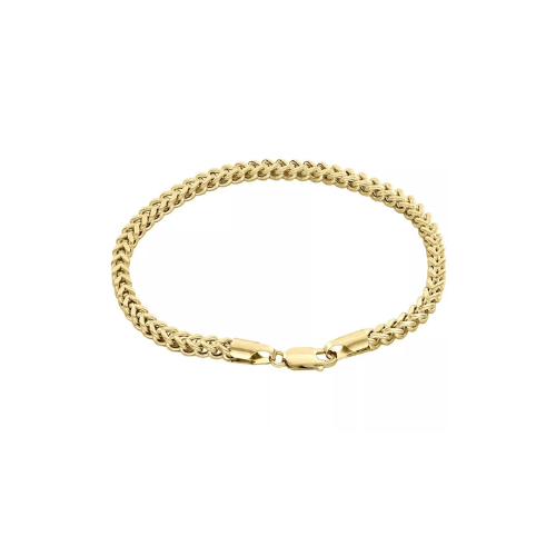9ct Yellow Gold Franco Bracelet, 2.5mm Width, 7.5in, 4.92g Hallmarked