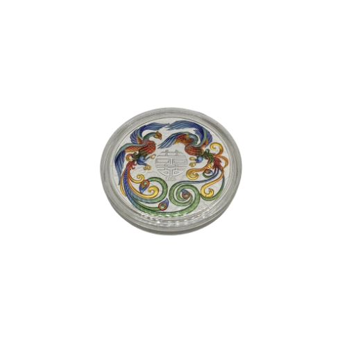 2025 Vivid Coloured Phoenix Myths & Legends 1oz 9999 Silver Bullion Coin