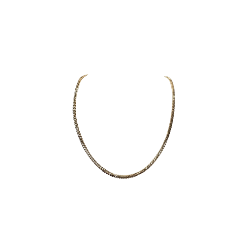 9ct Lady's Franco Gold Chain 2.5 mm Thick, 16in and 9.4g 375 Hallmarked