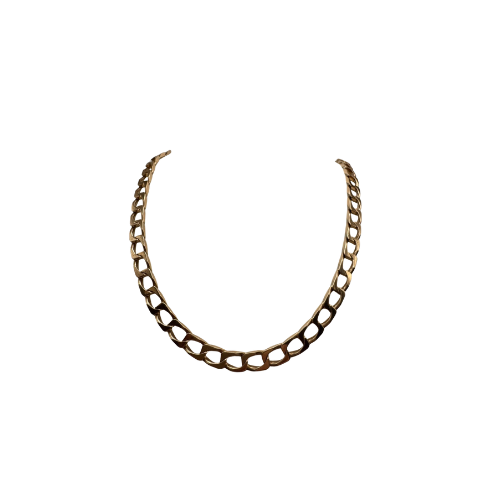 9ct Yellow Gold Men’s Curb Chain, 6mm Wide, 25in Length, Hallmarked 46.3g