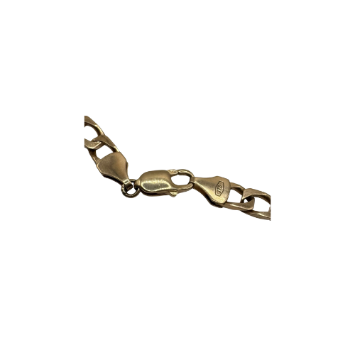 9ct Yellow Gold Men’s Curb Chain, 6mm Wide, 25in Length, Hallmarked 46.3g