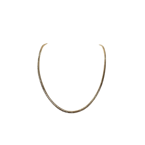 9ct Lady's Franco Gold Chain 2.5mm Thick, 18in and 10.8g of 375 Hallmarked Gold
