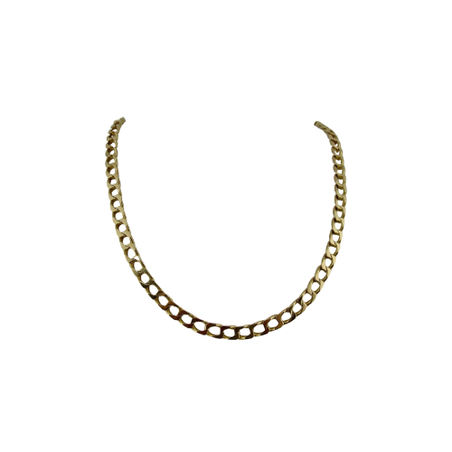 18ct Solid Gold Curb Chain, 5mm Thick, 24in Length, 50g+ Hallmarked