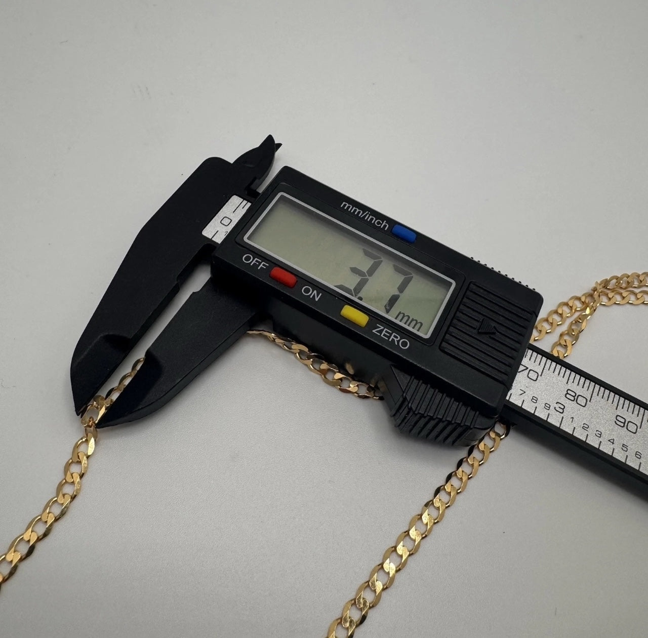 9ct Gold Curb Chain with T Bar Pendant, 3.7mm W, And 18in L, Hallmarked 8.3g