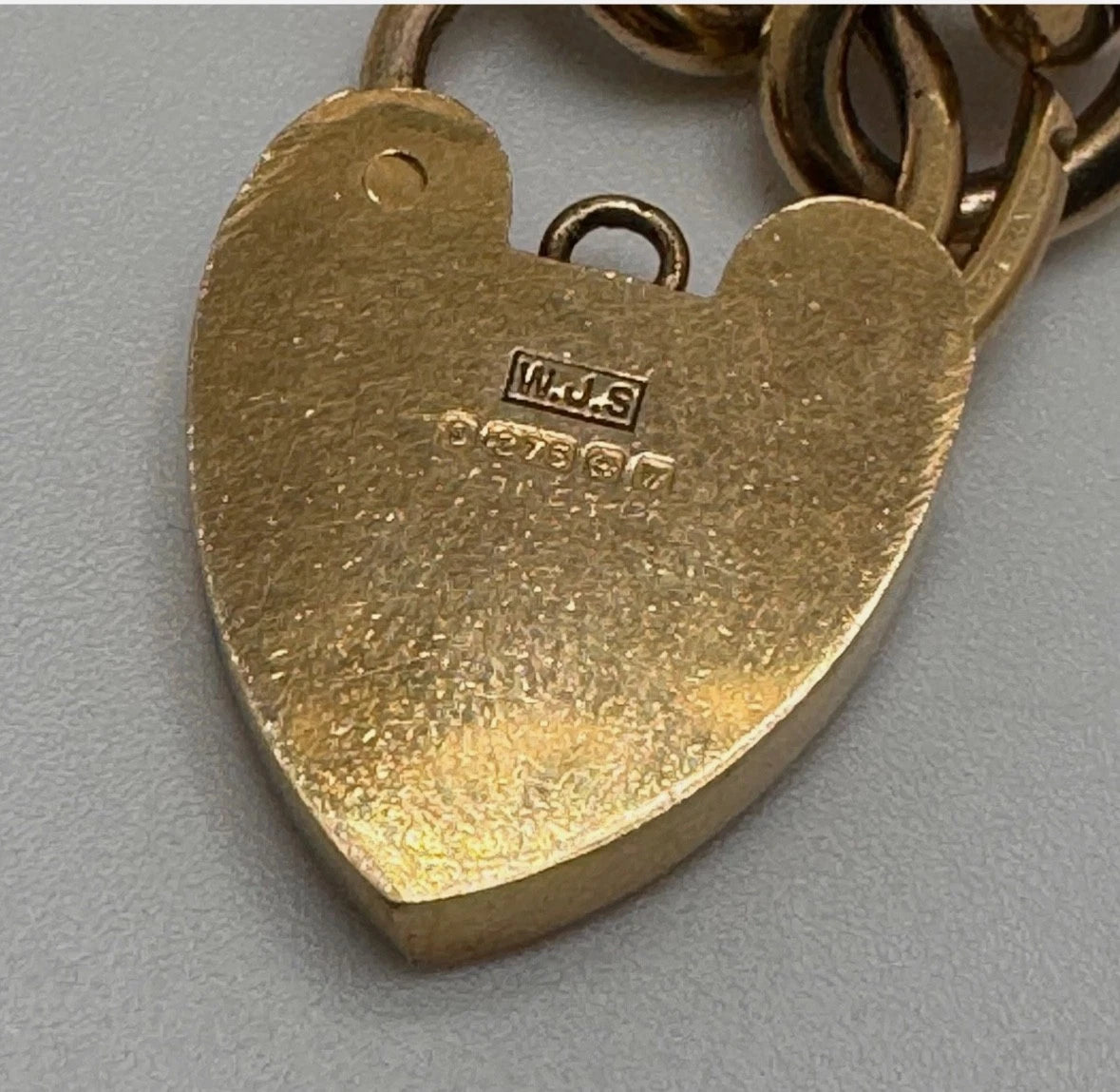 9ct Gold Solid Curb Link Braclet, 7in L, 10mm W, Hallmarked 56.3g Not Scrap