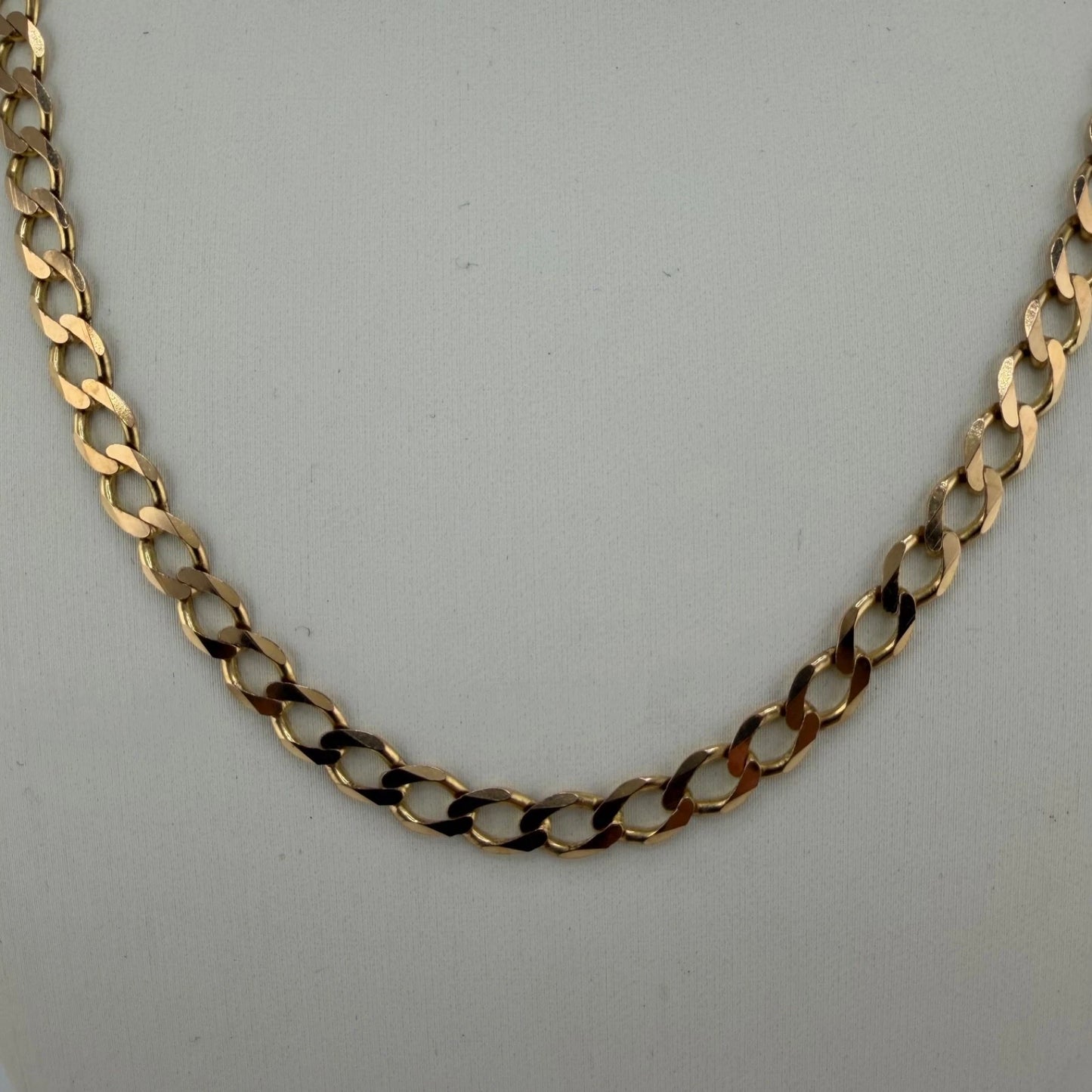 9ct Gold Curb Chain, 4.7mm W, 20in L, Hallmarked 11.2g