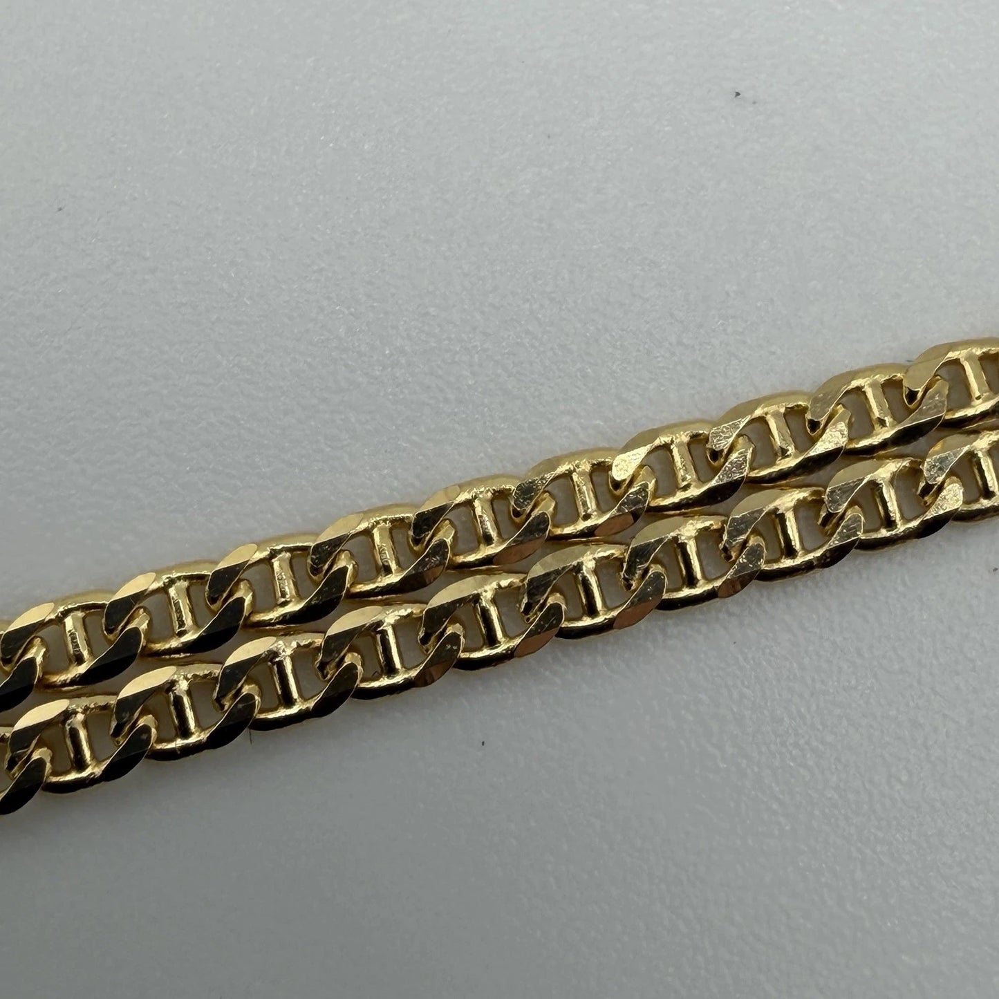 14ct Gold Dolphin Necklace on Fancy Link Chain, 17in L, 9.8g