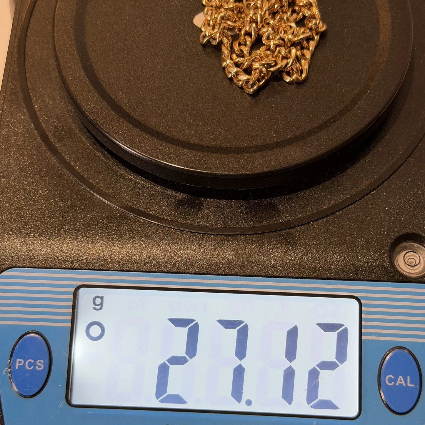 9ct Curb Chain, 5mm Wide, 16.5in Long, Hallmarked 375, 27.1g