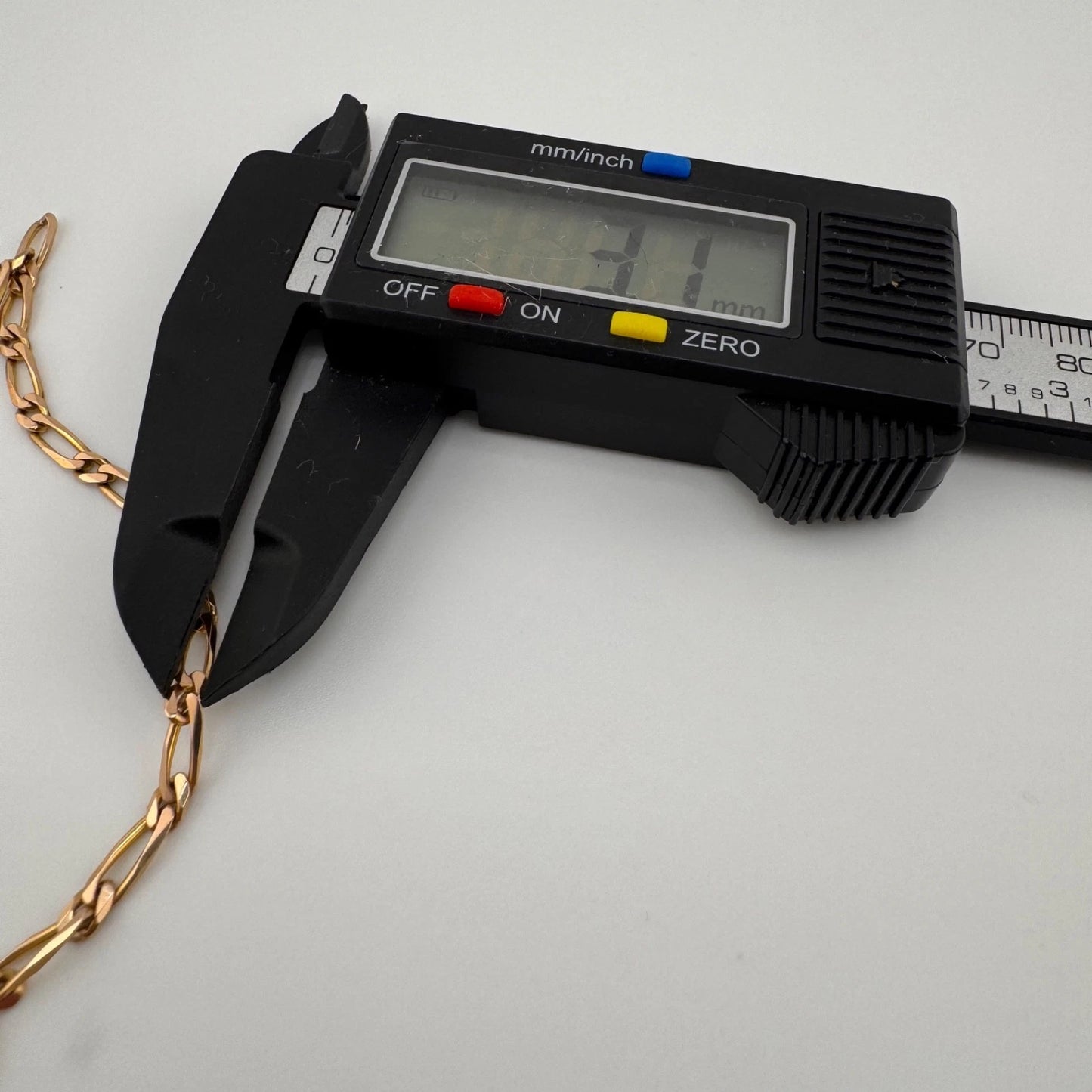 9ct Gold Figarro Chain, 17in L, 3mm W, 9.2g Stamped 375