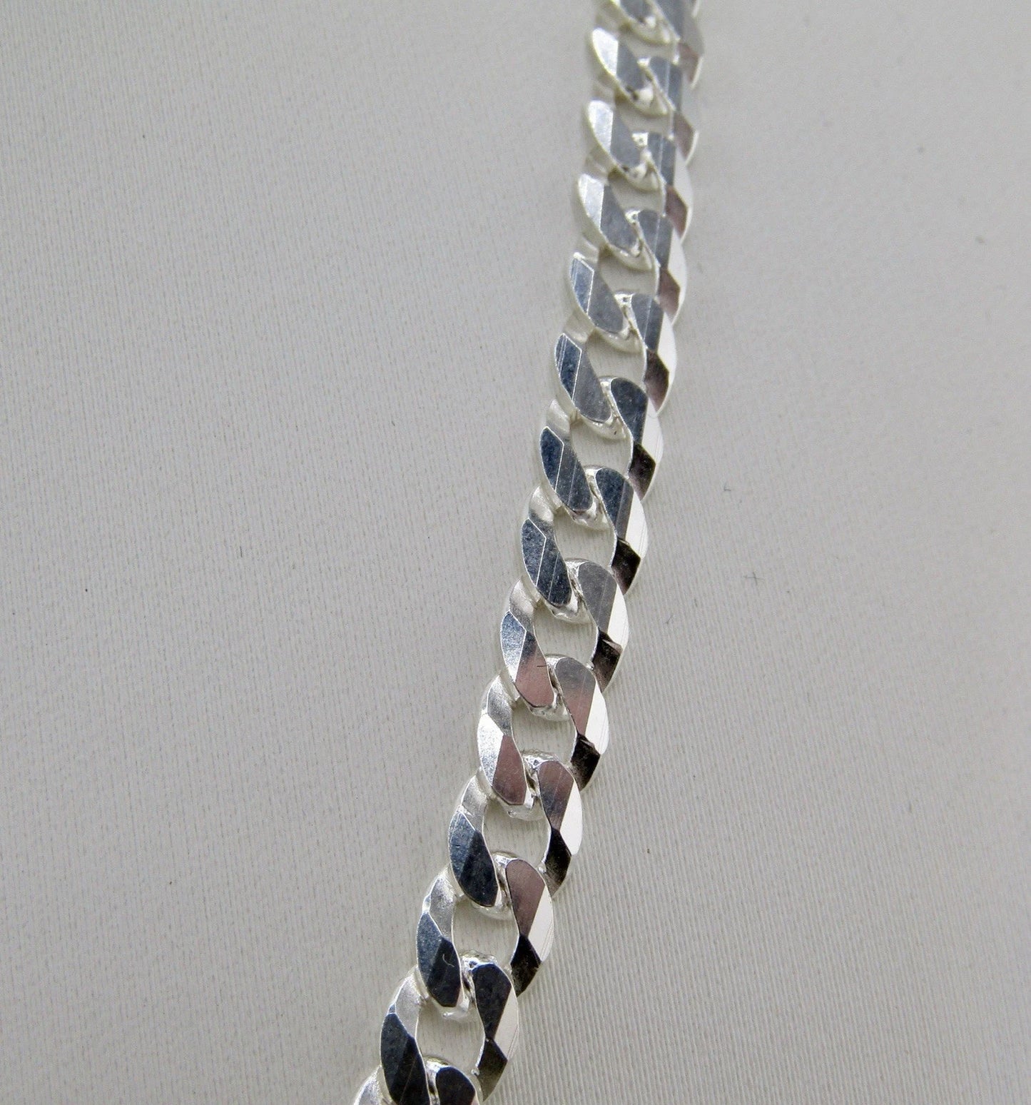 Sterling Silver 5mm Thick Curb Chain, 23in Length, 19g Hallmarked