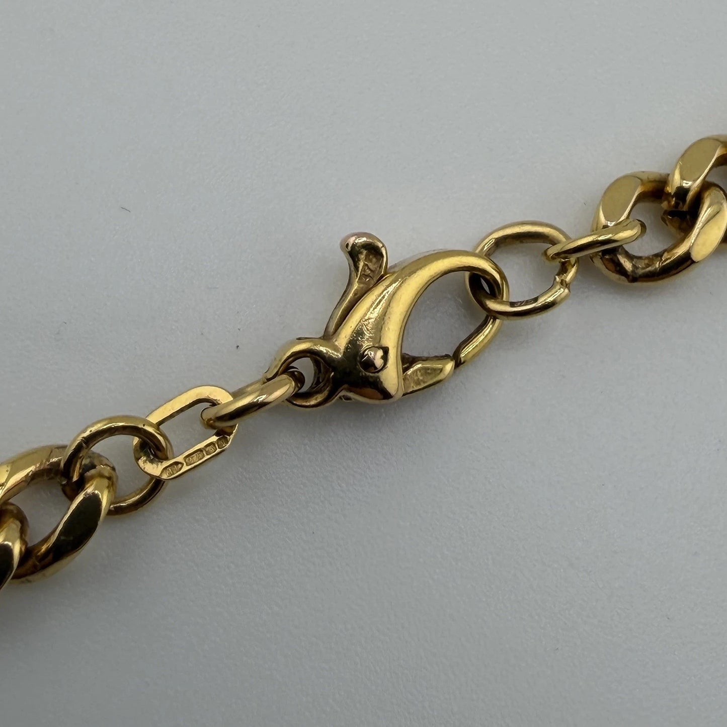 9ct Curb Chain, 5mm Wide, 16.5in Long, Hallmarked 375, 27.1g