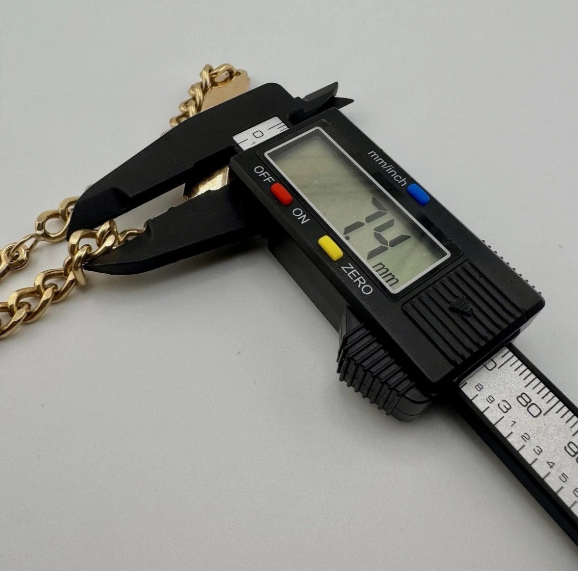 9ct Gold Curb ID Bracelet, 7.4mm W, 8in L, Full UK Hallmarks 27.5g