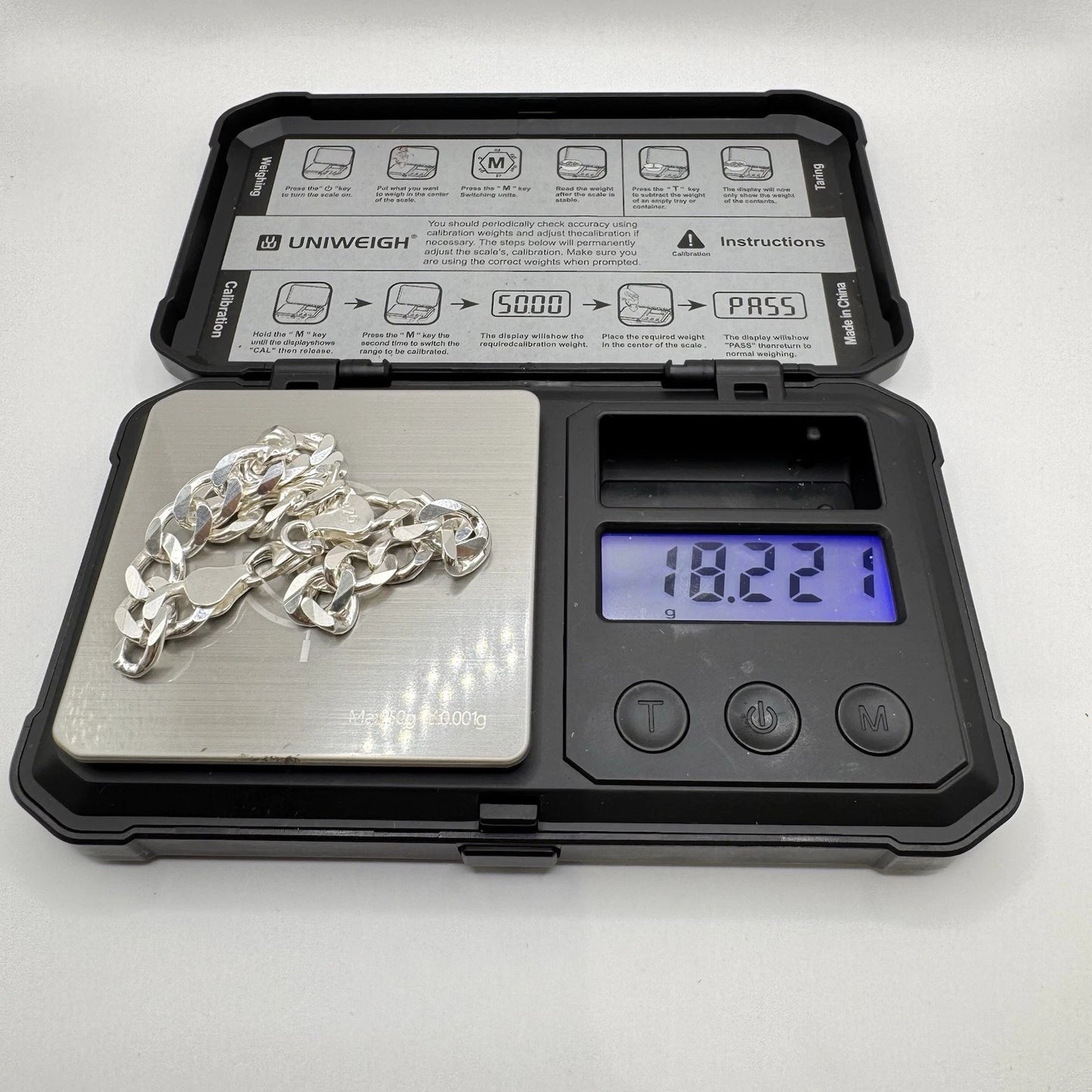 Men's Solid Silver Curb Bracelet, 6mm Thick, 8in Length, 18g Hallmarked 925