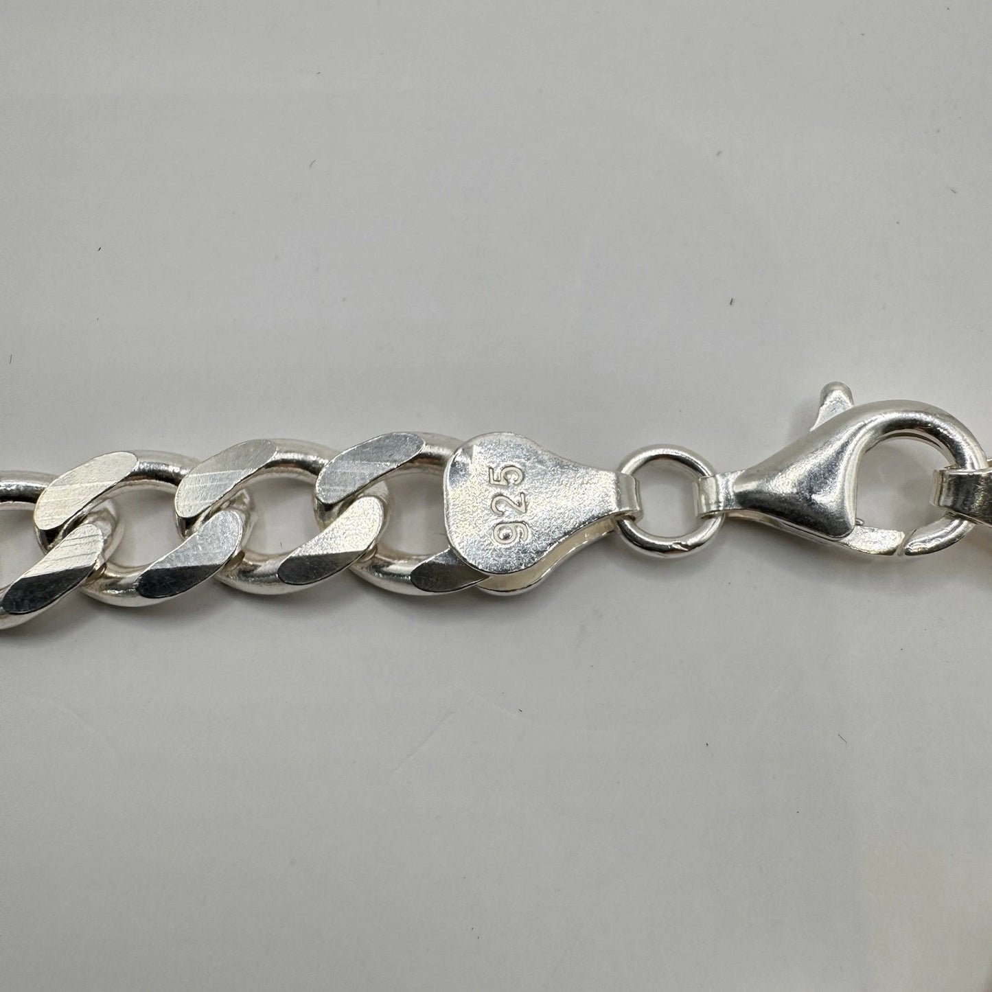 Men's Solid Silver Curb Bracelet, 6mm Thick, 8in Length, 18g Hallmarked 925