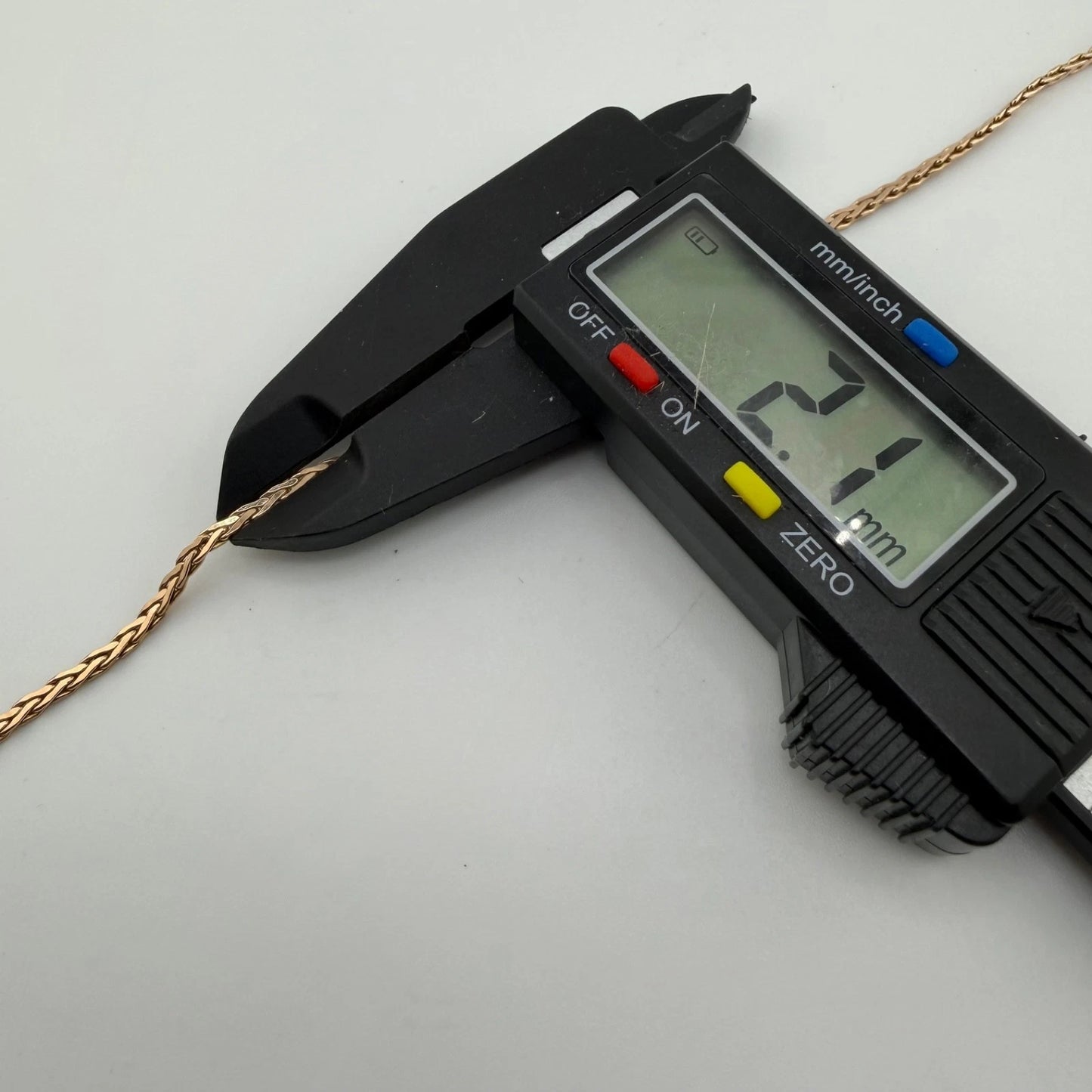 9ct Gold Wheat Link Chain, 2.2mm W, 15in L, Hallmarked 6g Not Scrap