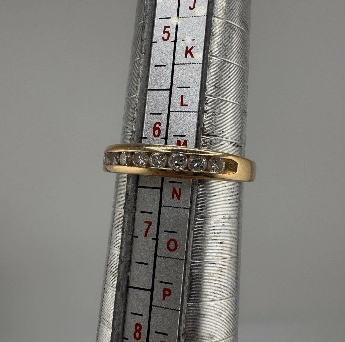 14ct Gold and Diamond 1/2 Eternity Ring, 0.3ct, Size M1/2, Hallmarked 2.5g