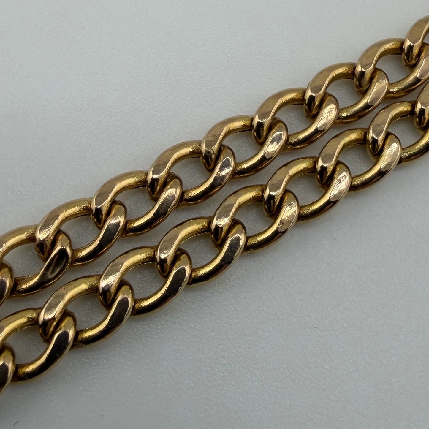 9ct Gold Curb Chain, 24in L, 4.1mm W, Hallmarked 8.9g,