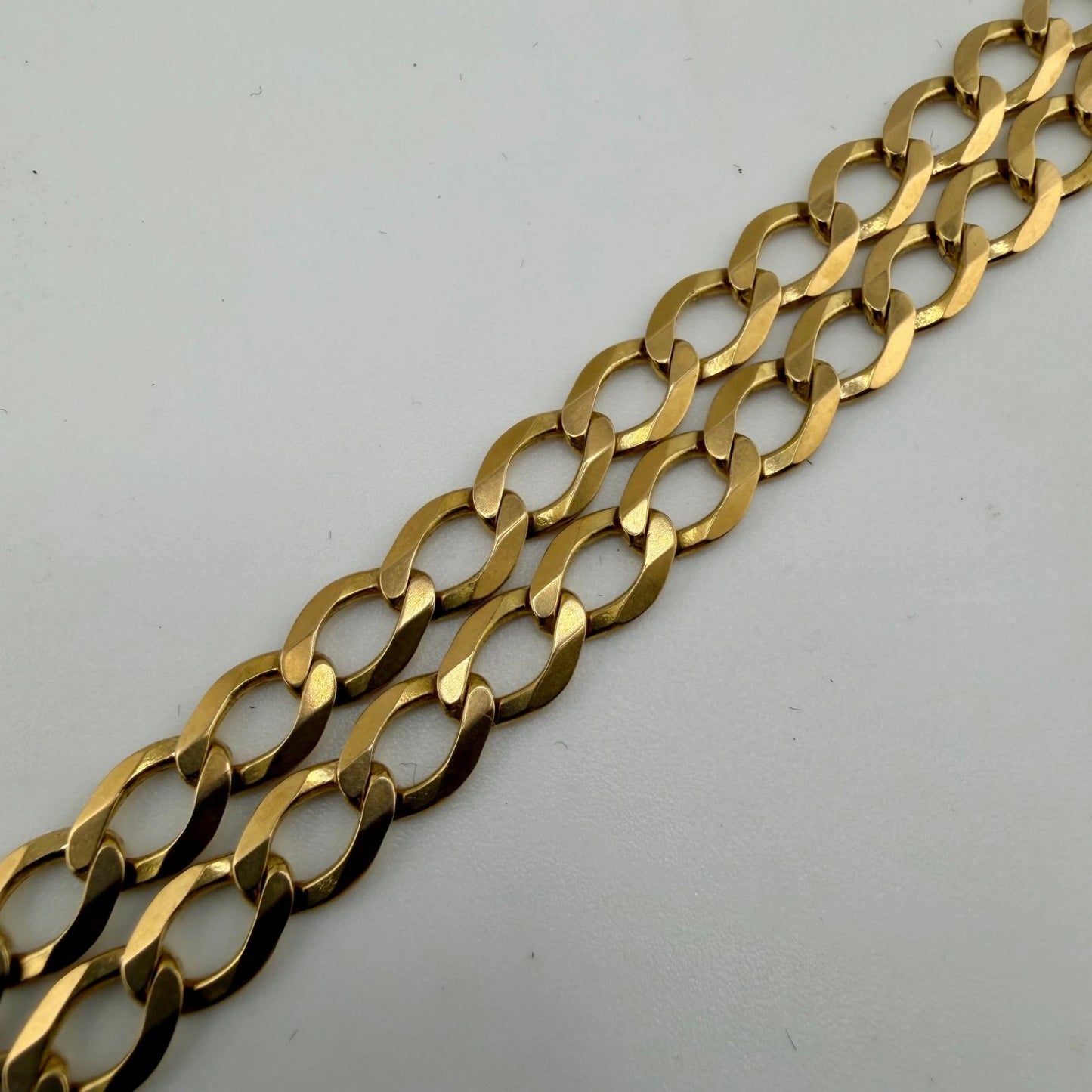 9ct Gold Curb Chain, 5.2mm W, 20in L, Hallmarked 13.3g