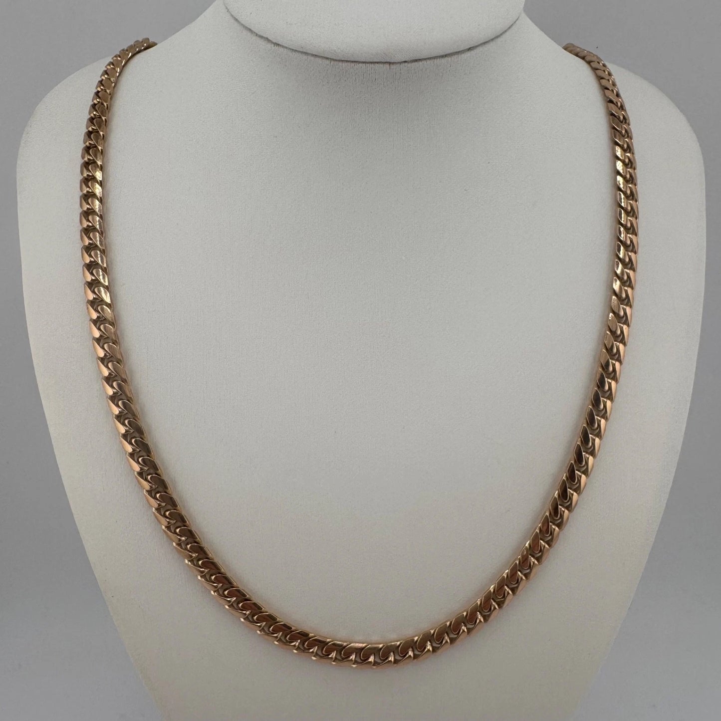 9ct Gold Cuban Link Curb Chain, 5mm W, 22in L, UK Hallmarks, 33.9g