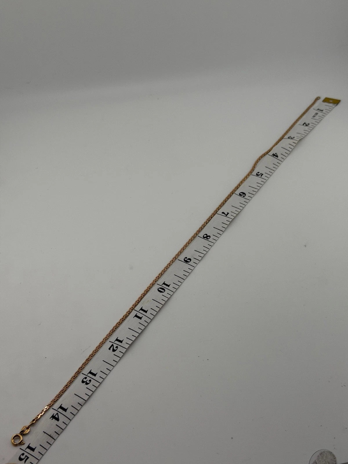 9ct Gold Wheat Link Chain, 2.2mm W, 15in L, Hallmarked 6g Not Scrap