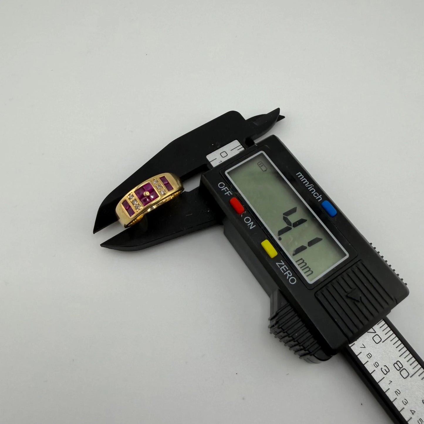 18ct Gold Ruby and Diamond Ring, Size Q, Stamped 750