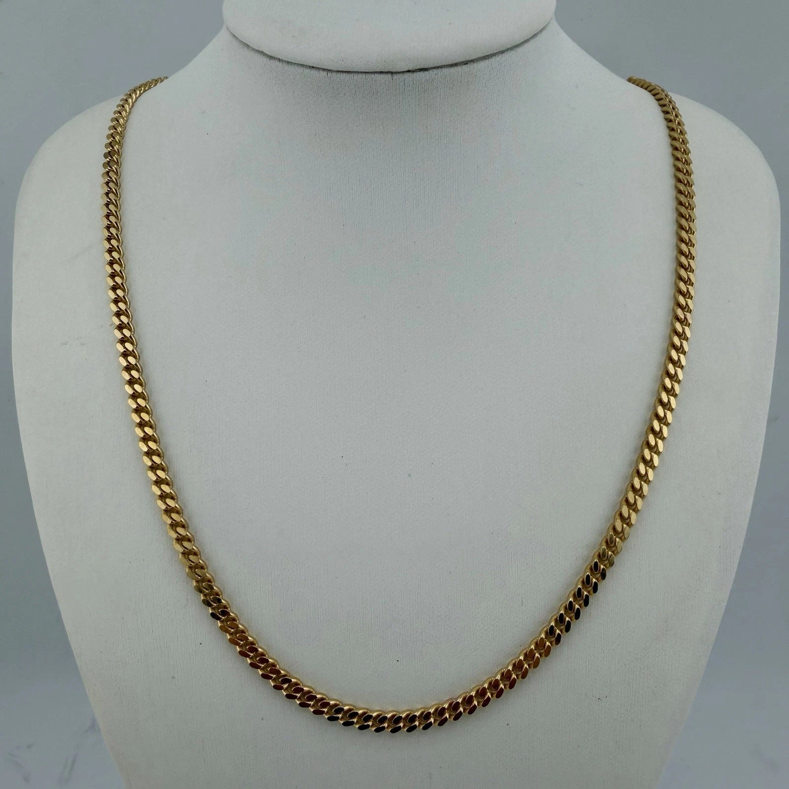 9ct Gold Curb Chain, 18in L, 3.5mm W, Italian Assay Marks, 14.3G Not S ...