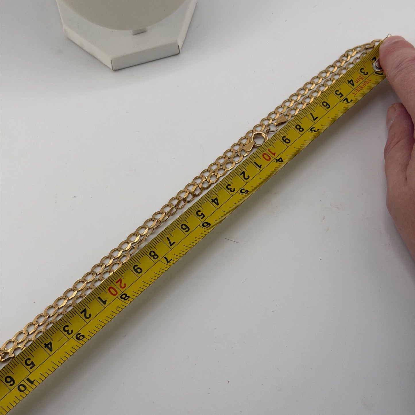 9ct Gold Curb Chain, 5.2mm W, 20in L, Hallmarked 13.3g