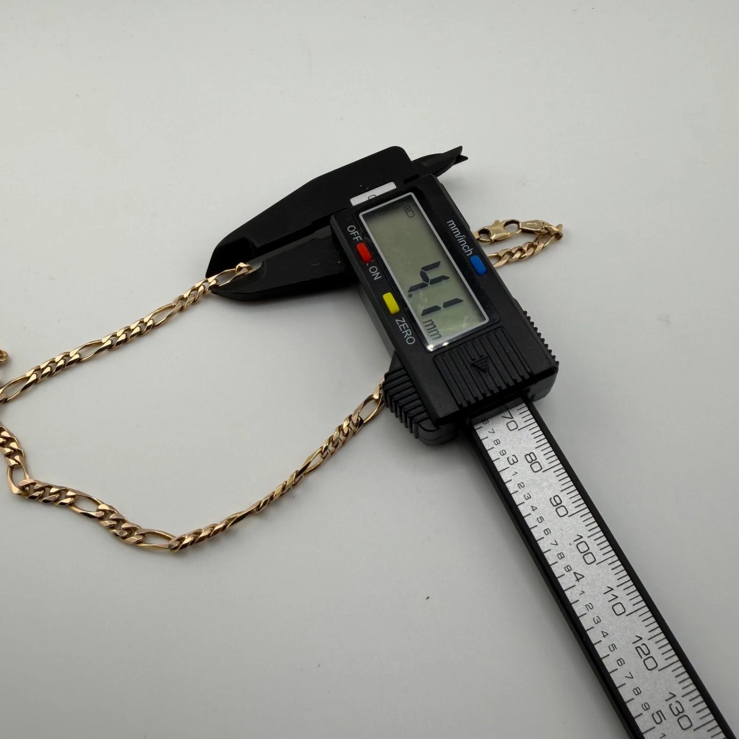 9ct Gold Figaro Chain, 4.1mm W, 18in L, Hallmarked 16.8g