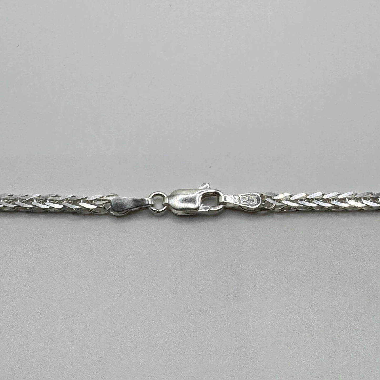 Solid Silver Lady's Franco Chain 2.5mm Thick, 50cm and 11g 925 Hallmarked