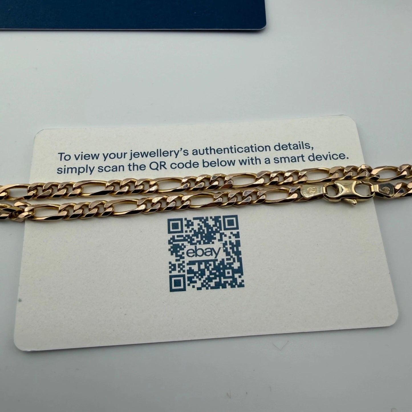 9ct Gold Figaro Chain, 4.1mm W, 18in L, Hallmarked 16.8g