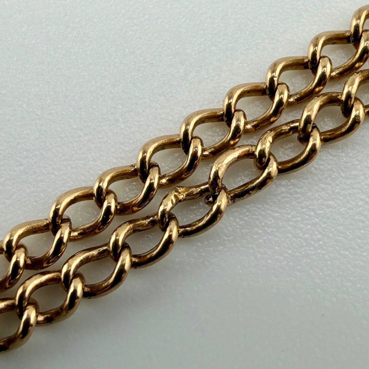 9ct Gold Curb Chain, 2.2mm W, 18in L, Stamped 9ct 5.2g