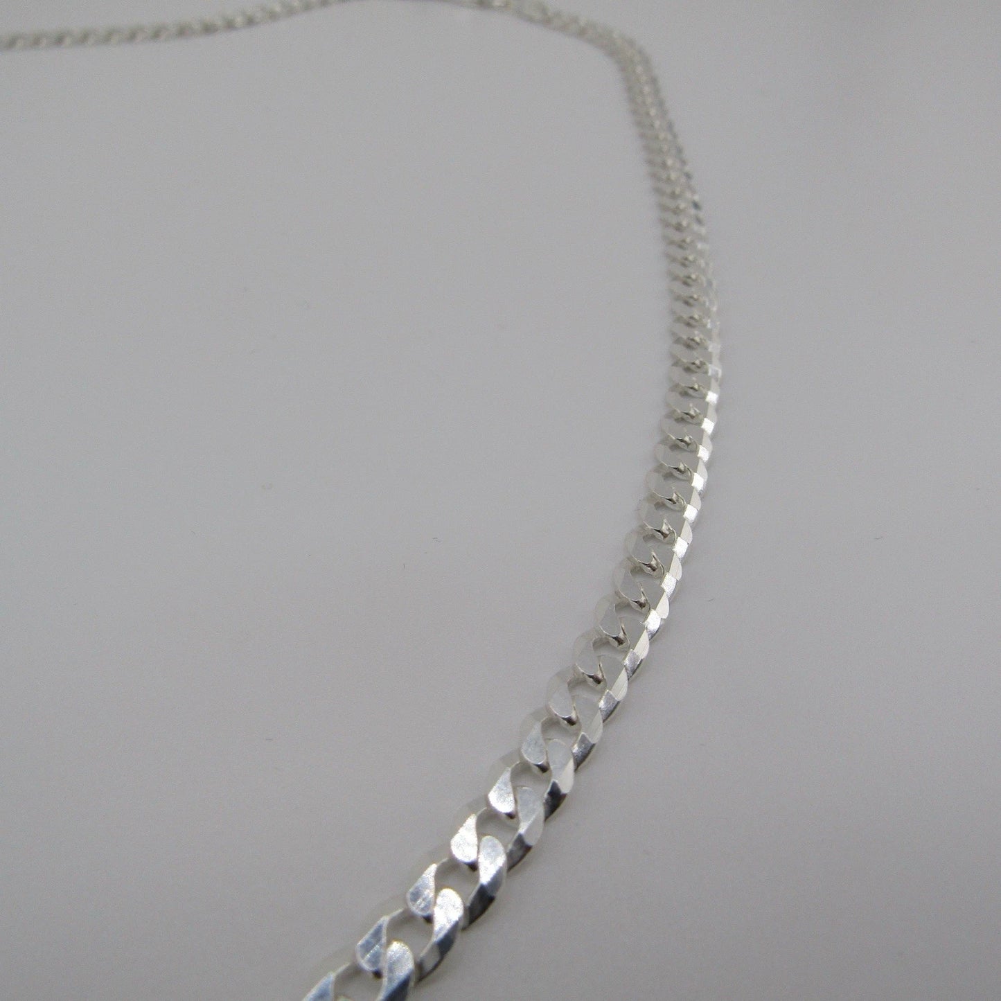 Sterling Silver 5mm Thick Curb Chain, 23in Length, 19g Hallmarked
