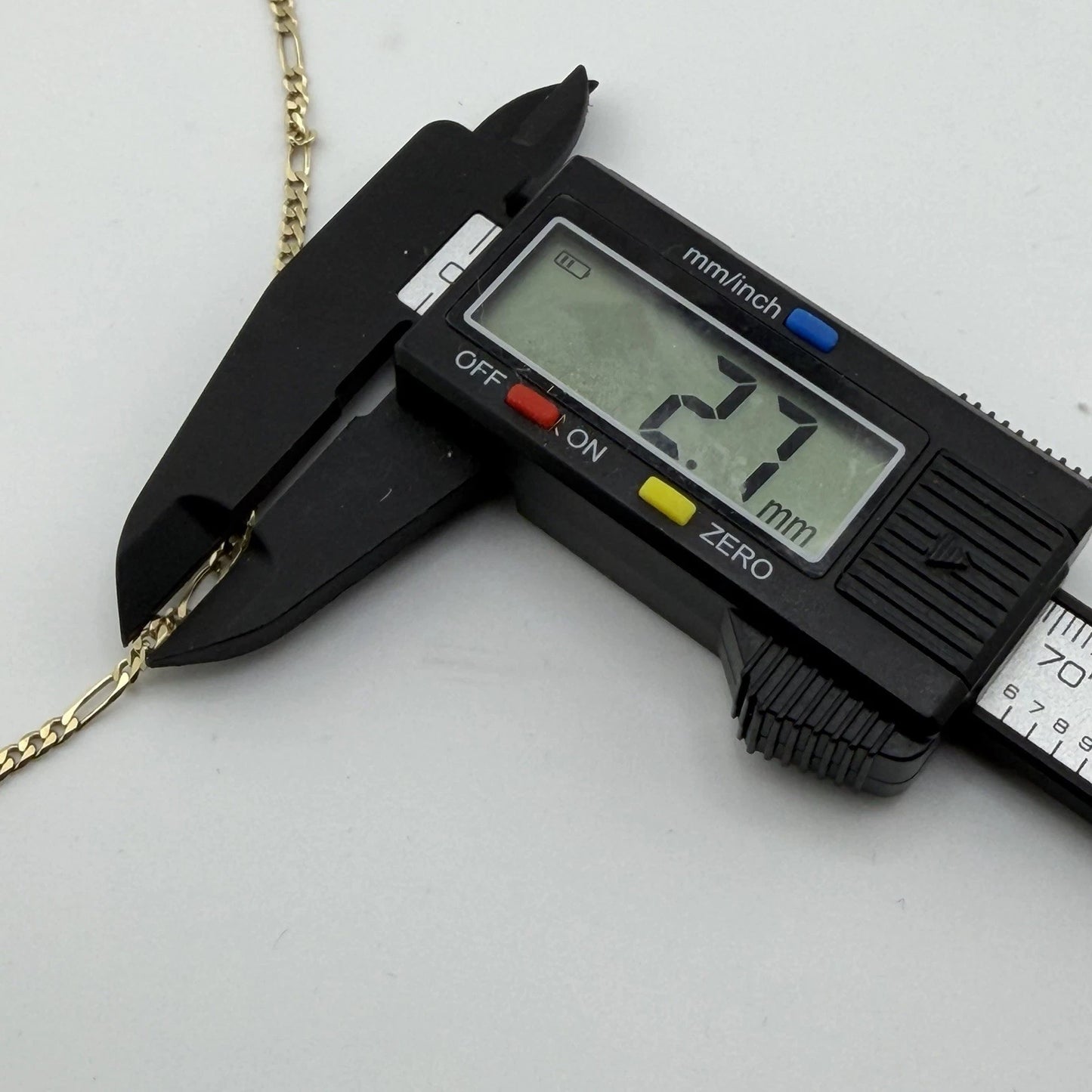 14ct Gold Diamond and Ruby Pendant, on 16in 14k Figaro Chain, Stamped 585 9g