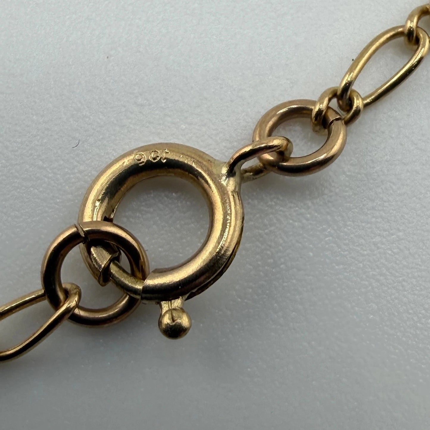 9ct Gold Figaro Chain, 2mm W, 18in L, Stamped 9ct 2.9g