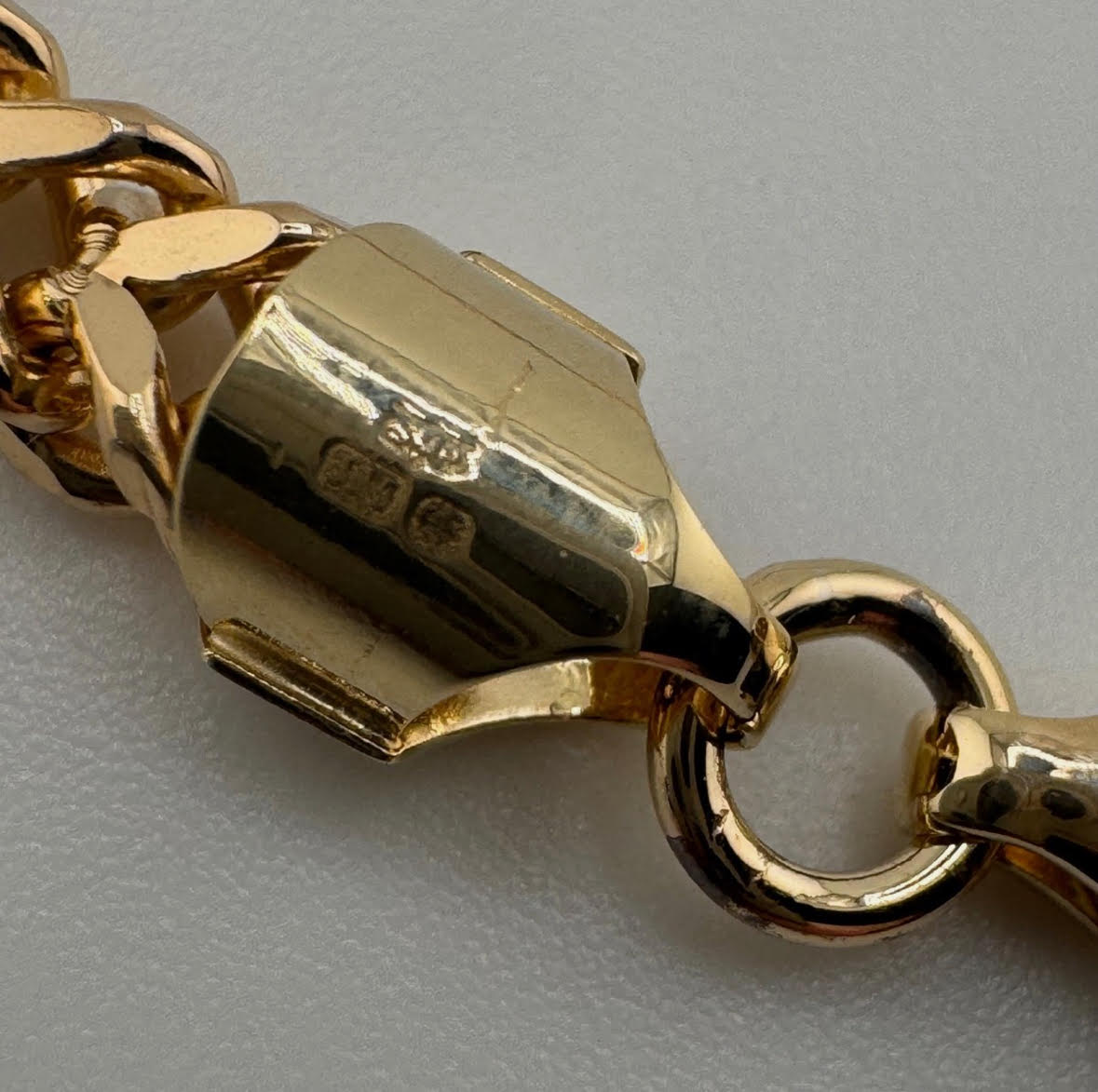 9ct Men's Franco Gold Chain 4.5mm Thick, Heavy, 24in and 40g 375 Hallmarked